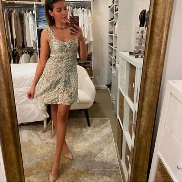 ZARA FLORAL SATIN EFFECT PRINT DRESS - Picture 5 of 14